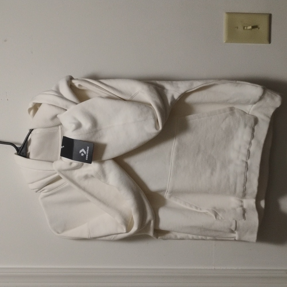 Converse Men's White Hoodie Sweater
